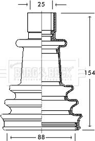 Borg & Beck BCB2115 - Joint-soufflet, arbre de commande cwaw.fr