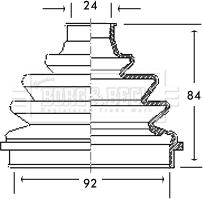 Borg & Beck BCB2138 - Joint-soufflet, arbre de commande cwaw.fr