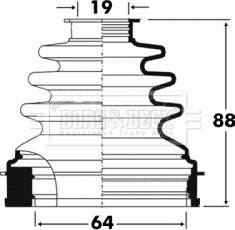 Borg & Beck BCB2895 - Joint-soufflet, arbre de commande cwaw.fr