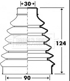 Borg & Beck BCB2898 - Joint-soufflet, arbre de commande cwaw.fr