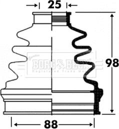 Borg & Beck BCB2849 - Joint-soufflet, arbre de commande cwaw.fr