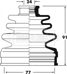 Borg & Beck BCB2840 - Joint-soufflet, arbre de commande cwaw.fr