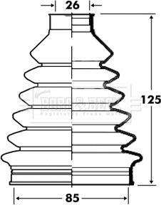 Borg & Beck BCB2843 - Joint-soufflet, arbre de commande cwaw.fr