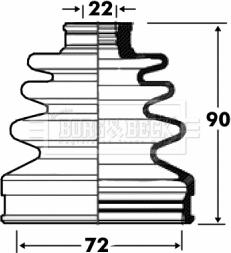 Borg & Beck BCB2842 - Joint-soufflet, arbre de commande cwaw.fr