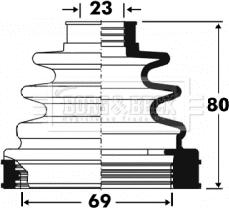 Borg & Beck BCB2854 - Joint-soufflet, arbre de commande cwaw.fr