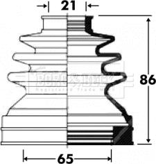 Borg & Beck BCB2850 - Joint-soufflet, arbre de commande cwaw.fr