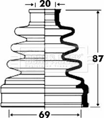 Borg & Beck BCB2858 - Joint-soufflet, arbre de commande cwaw.fr