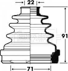 Borg & Beck BCB2853 - Joint-soufflet, arbre de commande cwaw.fr