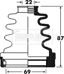 Borg & Beck BCB2863 - Joint-soufflet, arbre de commande cwaw.fr