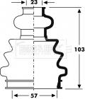 Borg & Beck BCB2803 - Joint-soufflet, arbre de commande cwaw.fr