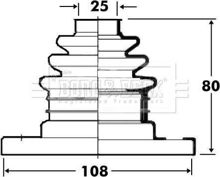 Borg & Beck BCB2810 - Joint-soufflet, arbre de commande cwaw.fr