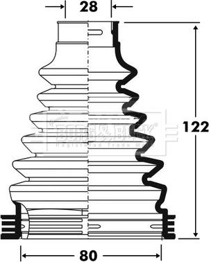 Borg & Beck BCB2812 - Joint-soufflet, arbre de commande cwaw.fr