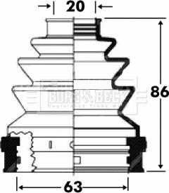 Borg & Beck BCB2817 - Joint-soufflet, arbre de commande cwaw.fr