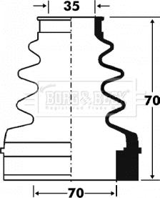 Borg & Beck BCB2880 - Joint-soufflet, arbre de commande cwaw.fr