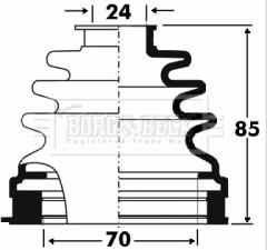 Borg & Beck BCB2881 - Joint-soufflet, arbre de commande cwaw.fr