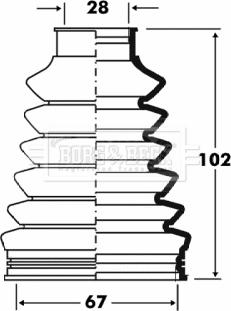 Borg & Beck BCB2830 - Joint-soufflet, arbre de commande cwaw.fr