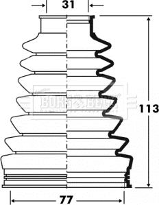 Borg & Beck BCB2831 - Joint-soufflet, arbre de commande cwaw.fr