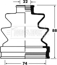 Borg & Beck BCB2825 - Joint-soufflet, arbre de commande cwaw.fr