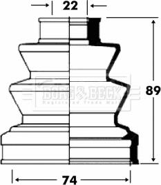 Borg & Beck BCB2826 - Joint-soufflet, arbre de commande cwaw.fr