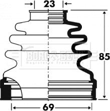 Borg & Beck BCB2879 - Joint-soufflet, arbre de commande cwaw.fr