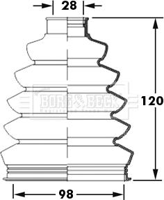 Borg & Beck BCB2394 - Joint-soufflet, arbre de commande cwaw.fr