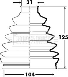 Borg & Beck BCB2395 - Joint-soufflet, arbre de commande cwaw.fr