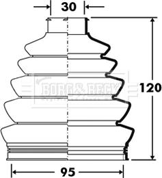 Borg & Beck BCB2393 - Joint-soufflet, arbre de commande cwaw.fr