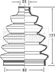 Borg & Beck BCB2343 - Joint-soufflet, arbre de commande cwaw.fr