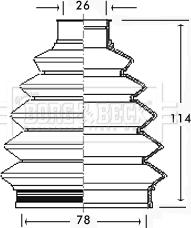 Borg & Beck BCB2347R - Joint-soufflet, arbre de commande cwaw.fr