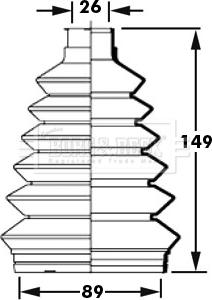 Borg & Beck BCB2367 - Joint-soufflet, arbre de commande cwaw.fr