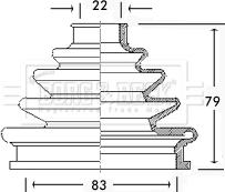 Borg & Beck BCB2301 - Joint-soufflet, arbre de commande cwaw.fr