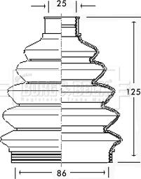 Borg & Beck BCB2302R - Joint-soufflet, arbre de commande cwaw.fr