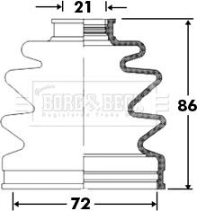 Borg & Beck BCB2385 - Joint-soufflet, arbre de commande cwaw.fr