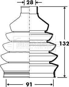 Borg & Beck BCB2386 - Joint-soufflet, arbre de commande cwaw.fr