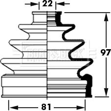 Borg & Beck BCB2380 - Joint-soufflet, arbre de commande cwaw.fr