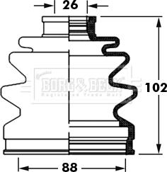 Borg & Beck BCB2388 - Joint-soufflet, arbre de commande cwaw.fr