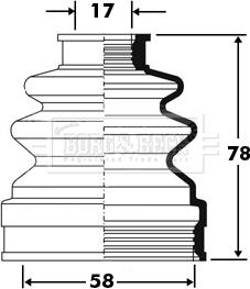 Borg & Beck BCB2382 - Joint-soufflet, arbre de commande cwaw.fr