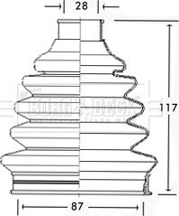 Borg & Beck BCB2331 - Joint-soufflet, arbre de commande cwaw.fr