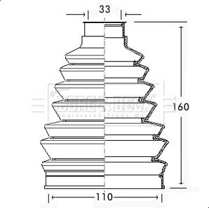 Borg & Beck BCB2324 - Joint-soufflet, arbre de commande cwaw.fr