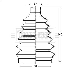 Borg & Beck BCB2325 - Joint-soufflet, arbre de commande cwaw.fr