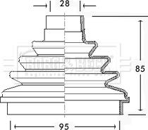 Borg & Beck BCB2320 - Joint-soufflet, arbre de commande cwaw.fr