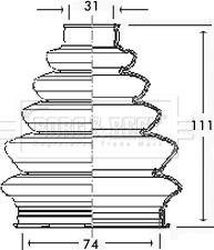 Borg & Beck BCB2327 - Joint-soufflet, arbre de commande cwaw.fr