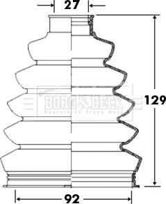 Borg & Beck BCB2371 - Joint-soufflet, arbre de commande cwaw.fr