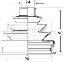 Borg & Beck BCB2255 - Joint-soufflet, arbre de commande cwaw.fr