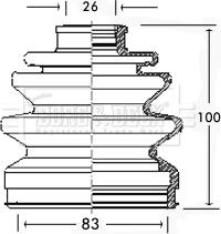 Borg & Beck BCB2268 - Joint-soufflet, arbre de commande cwaw.fr