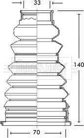 Borg & Beck BCB2217 - Joint-soufflet, arbre de commande cwaw.fr