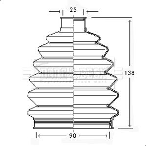 Borg & Beck BCB2281 - Joint-soufflet, arbre de commande cwaw.fr