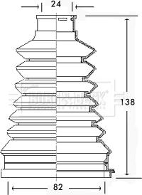 Borg & Beck BCB2226 - Joint-soufflet, arbre de commande cwaw.fr