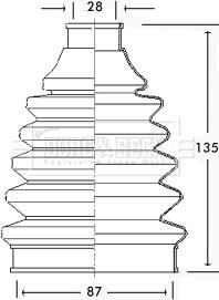 Borg & Beck BCB2223 - Joint-soufflet, arbre de commande cwaw.fr