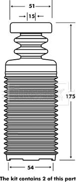 Borg & Beck BPK7039 - Kit de protection contre la poussière, amortisseur cwaw.fr